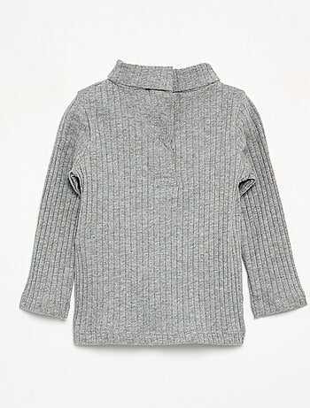 Sottopull in maglia a costine piatte