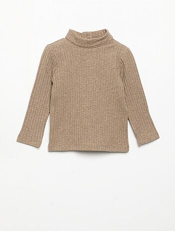 Sottopull in maglia a costine piatte