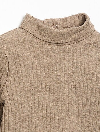 Sottopull in maglia a costine piatte