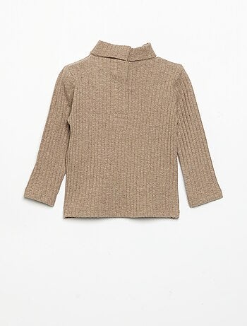 Sottopull in maglia a costine piatte