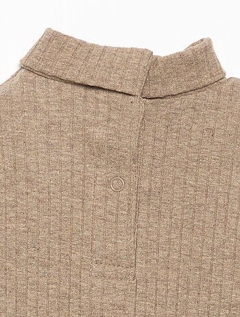 Sottopull in maglia a costine piatte