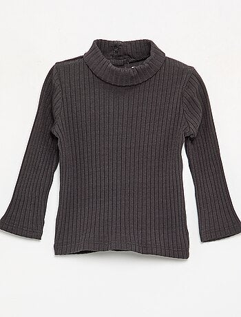 Sottopull in maglia a costine piatte