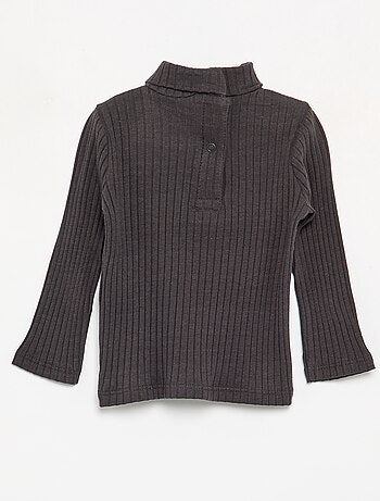 Sottopull in maglia a costine piatte