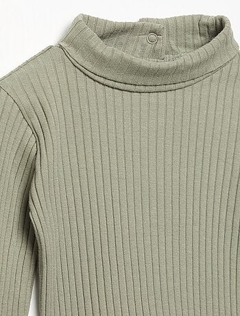 Sottopull in maglia a costine piatte