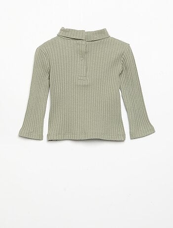 Sottopull in maglia a costine piatte