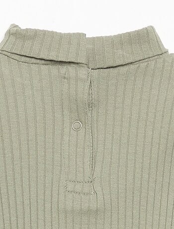 Sottopull in maglia a costine piatte
