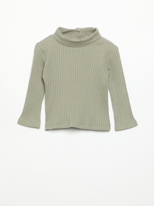Sottopull in maglia a costine piatte - Kiabi Sottopull in maglia a costine piatte - Kiabi