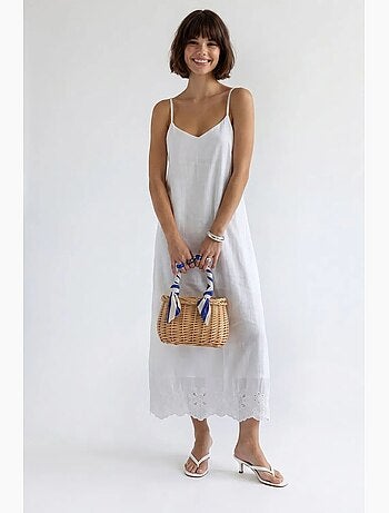 Sottoveste midi a linea a ricamata mixray