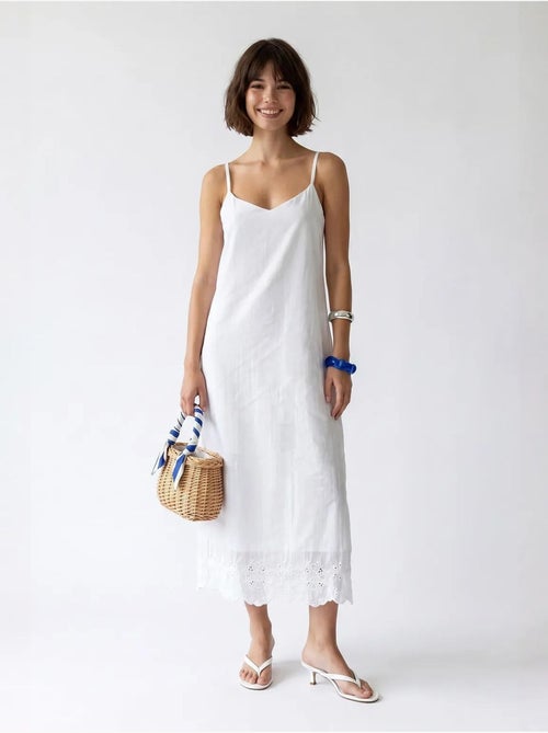 Sottoveste midi a linea a ricamata mixray - Kiabi Sottoveste midi a linea a ricamata mixray - Kiabi