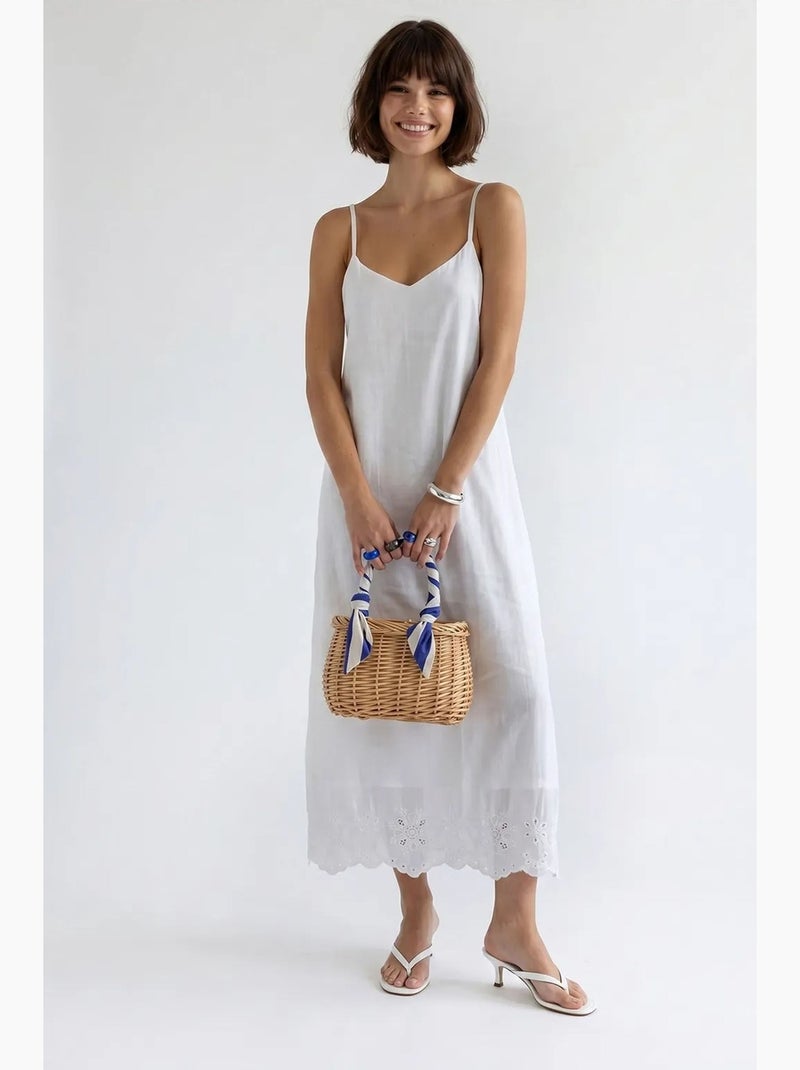 Sottoveste midi a linea a ricamata mixray Bianco - Kiabi