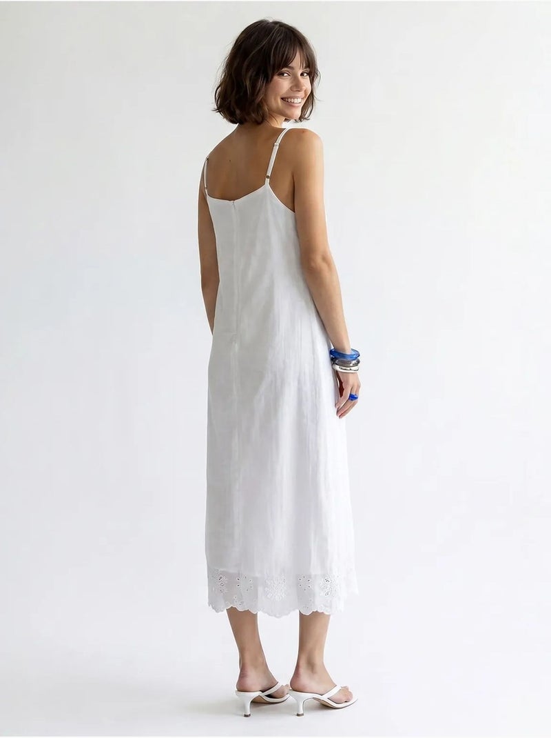 Sottoveste midi a linea a ricamata mixray Bianco - Kiabi