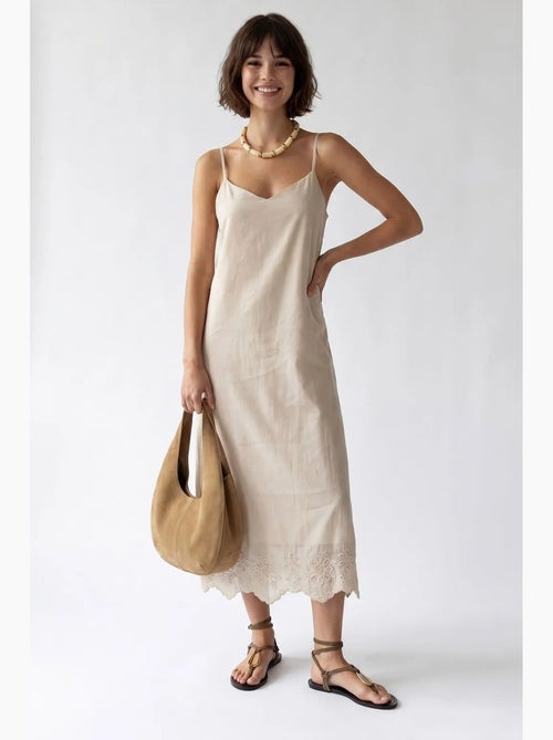 Sottoveste midi a linea a ricamata mixray - Kiabi