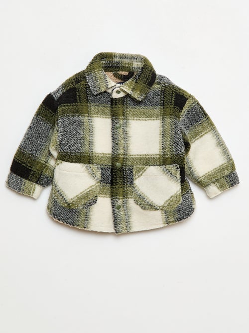 Sovracamica a quadri effetto lana - Kiabi