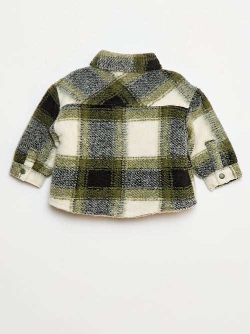 Sovracamica a quadri effetto lana - Kiabi