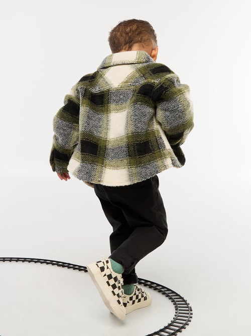 Sovracamica a quadri effetto lana - Kiabi