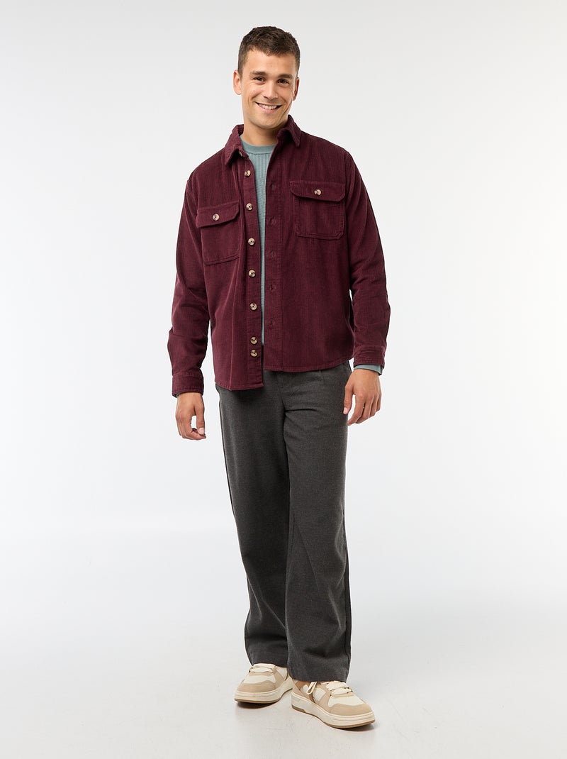 Sovracamica in velluto di cotone tinta unita Rosso - Kiabi