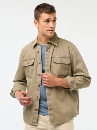 Sovracamicia a maniche lunghe in cotone