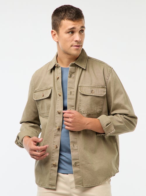 Sovracamicia a maniche lunghe in cotone - Kiabi