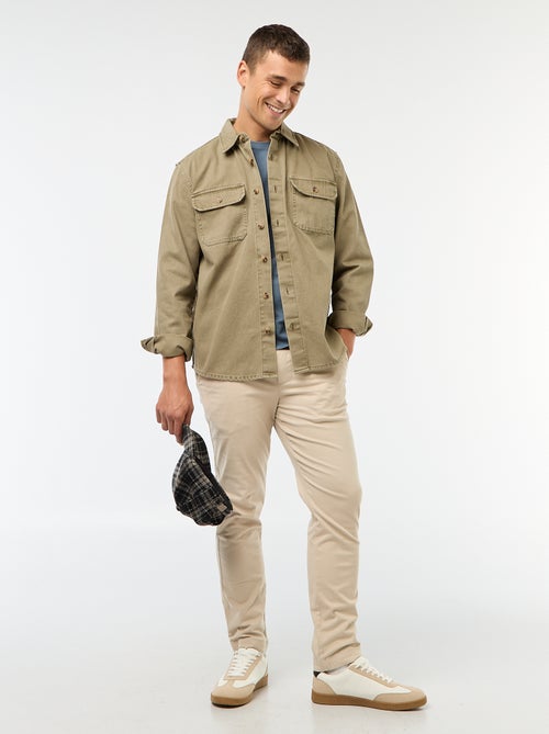 Sovracamicia a maniche lunghe in cotone - Kiabi