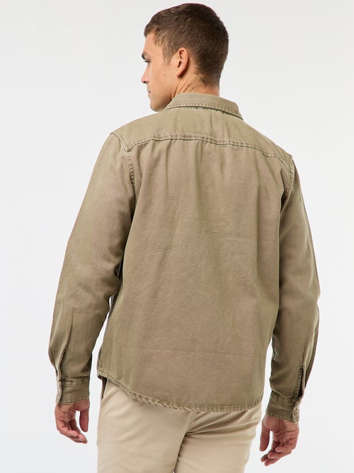 Sovracamicia a maniche lunghe in cotone - Kiabi