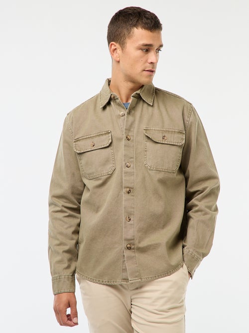 Sovracamicia a maniche lunghe in cotone - Kiabi