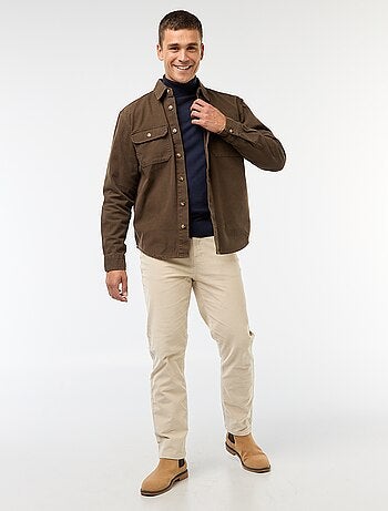 Sovracamicia a maniche lunghe in cotone