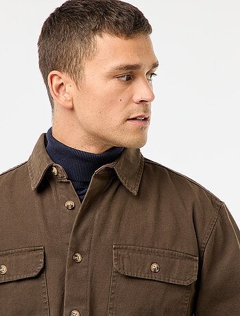 Sovracamicia a maniche lunghe in cotone