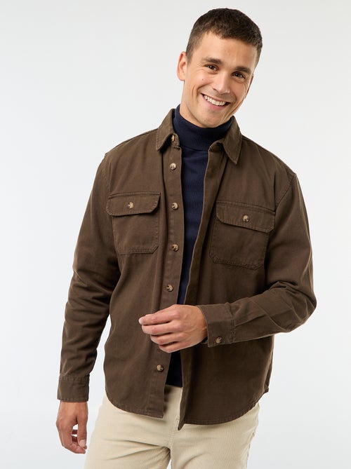 Sovracamicia a maniche lunghe in cotone - Kiabi