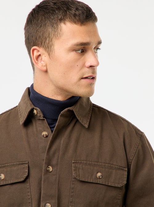 Sovracamicia a maniche lunghe in cotone - Kiabi