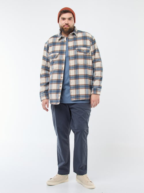 Sovracamicia a quadri in flanella di cotone - Kiabi