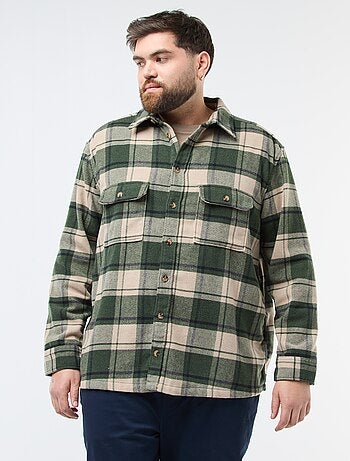 Sovracamicia a quadri in flanella di cotone