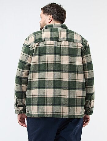 Sovracamicia a quadri in flanella di cotone