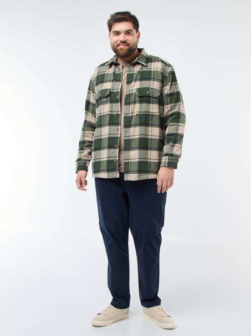 Sovracamicia a quadri in flanella di cotone - Kiabi