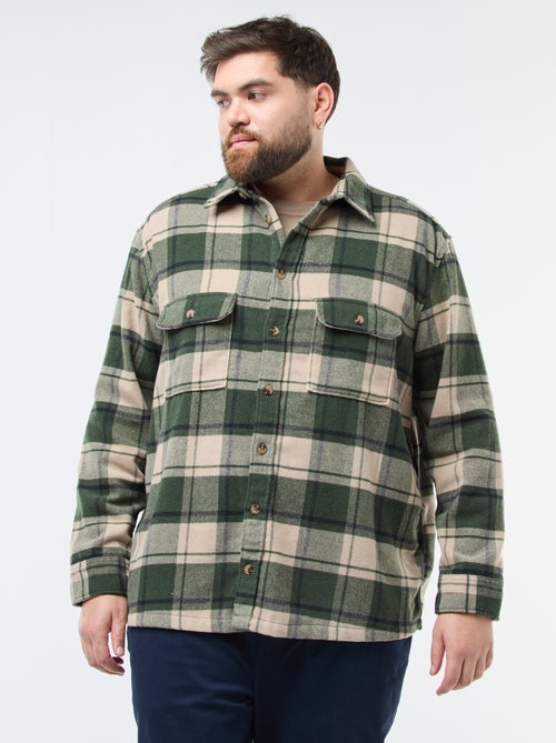 Sovracamicia a quadri in flanella di cotone - Kiabi