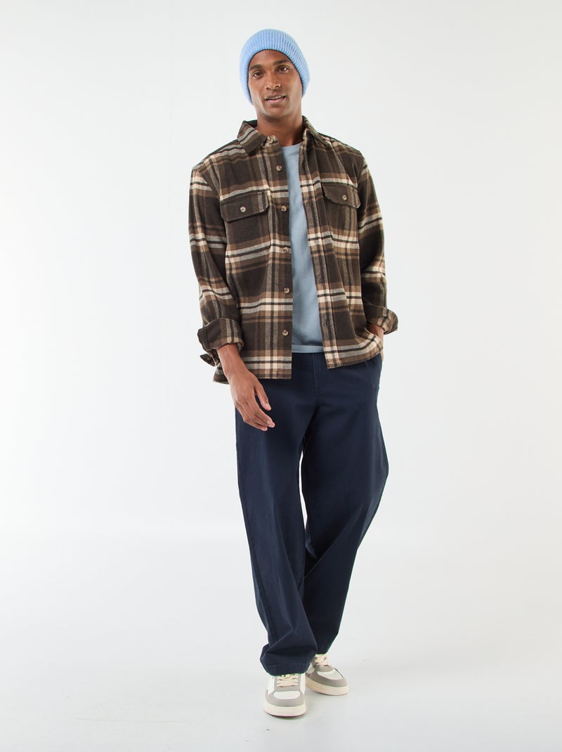 Sovracamicia a quadri Marrone - Kiabi