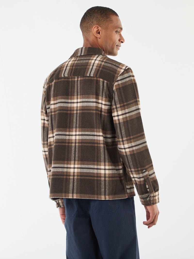 Sovracamicia a quadri Marrone - Kiabi