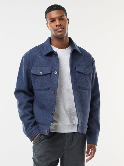 Sovracamicia con 2 tasche a patta abbottonate sul petto - Kiabi