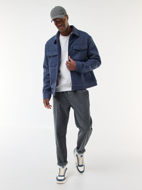 Sovracamicia con 2 tasche a patta abbottonate sul petto - Kiabi