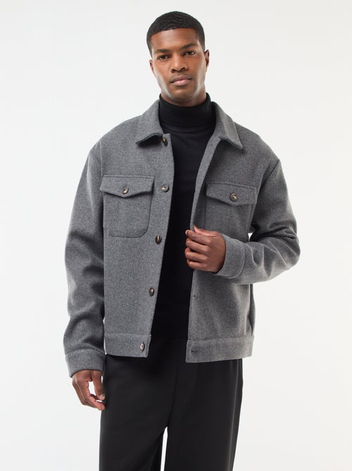 Sovracamicia con 2 tasche a patta abbottonate sul petto - Kiabi