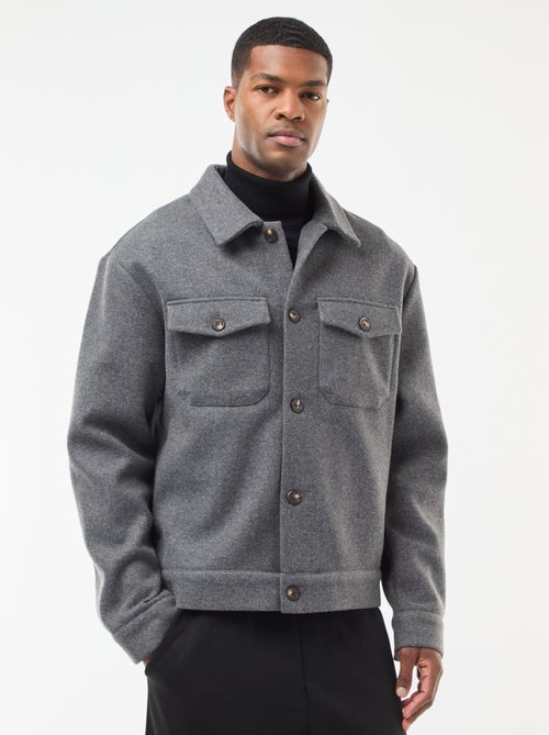 Sovracamicia con 2 tasche a patta abbottonate sul petto - Kiabi