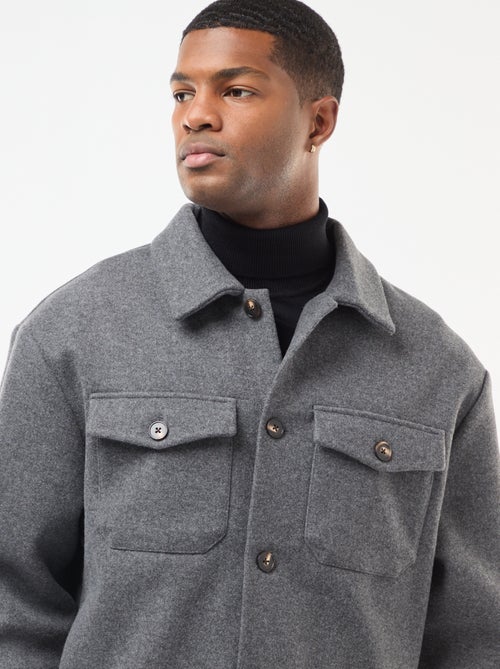 Sovracamicia con 2 tasche a patta abbottonate sul petto - Kiabi