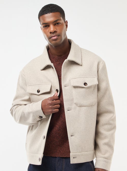 Sovracamicia con 2 tasche con patta abbottonate sul petto - Kiabi