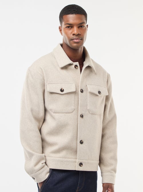 Sovracamicia con 2 tasche con patta abbottonate sul petto - Kiabi