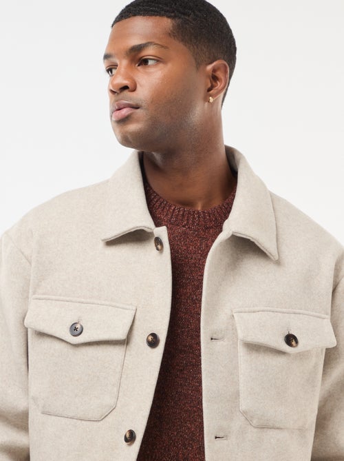 Sovracamicia con 2 tasche con patta abbottonate sul petto - Kiabi