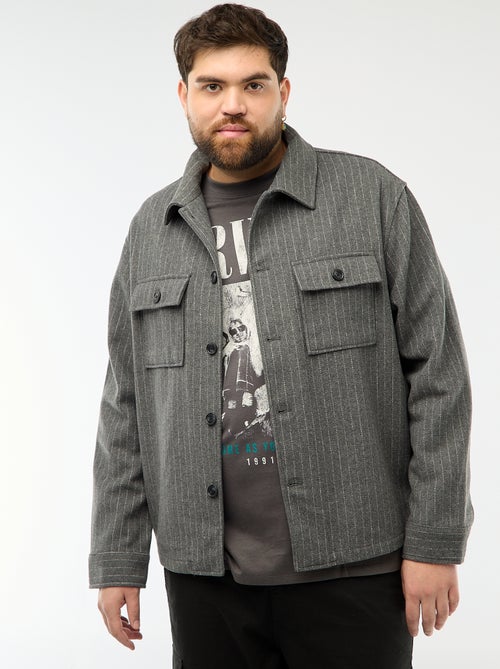 Sovracamicia con apertura a bottoni e tasche con patta - Kiabi