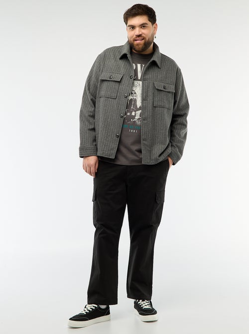 Sovracamicia con apertura a bottoni e tasche con patta - Kiabi