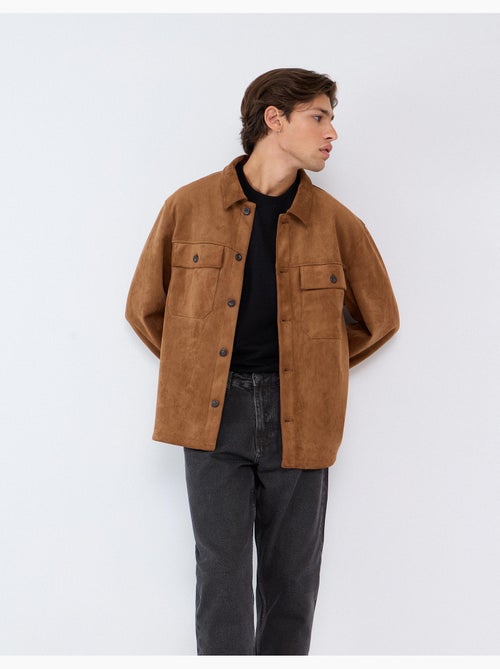 Sovracamicia effetto camoscio, mo fashion - Kiabi
