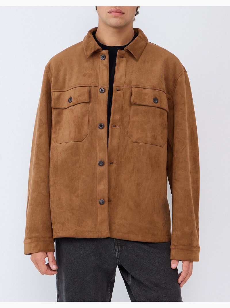 Sovracamicia effetto camoscio, mo fashion Beige - Kiabi