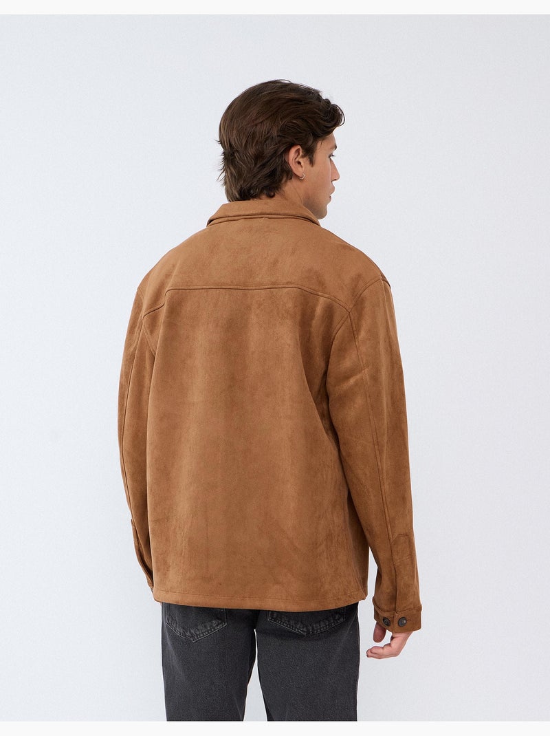Sovracamicia effetto camoscio, mo fashion Beige - Kiabi