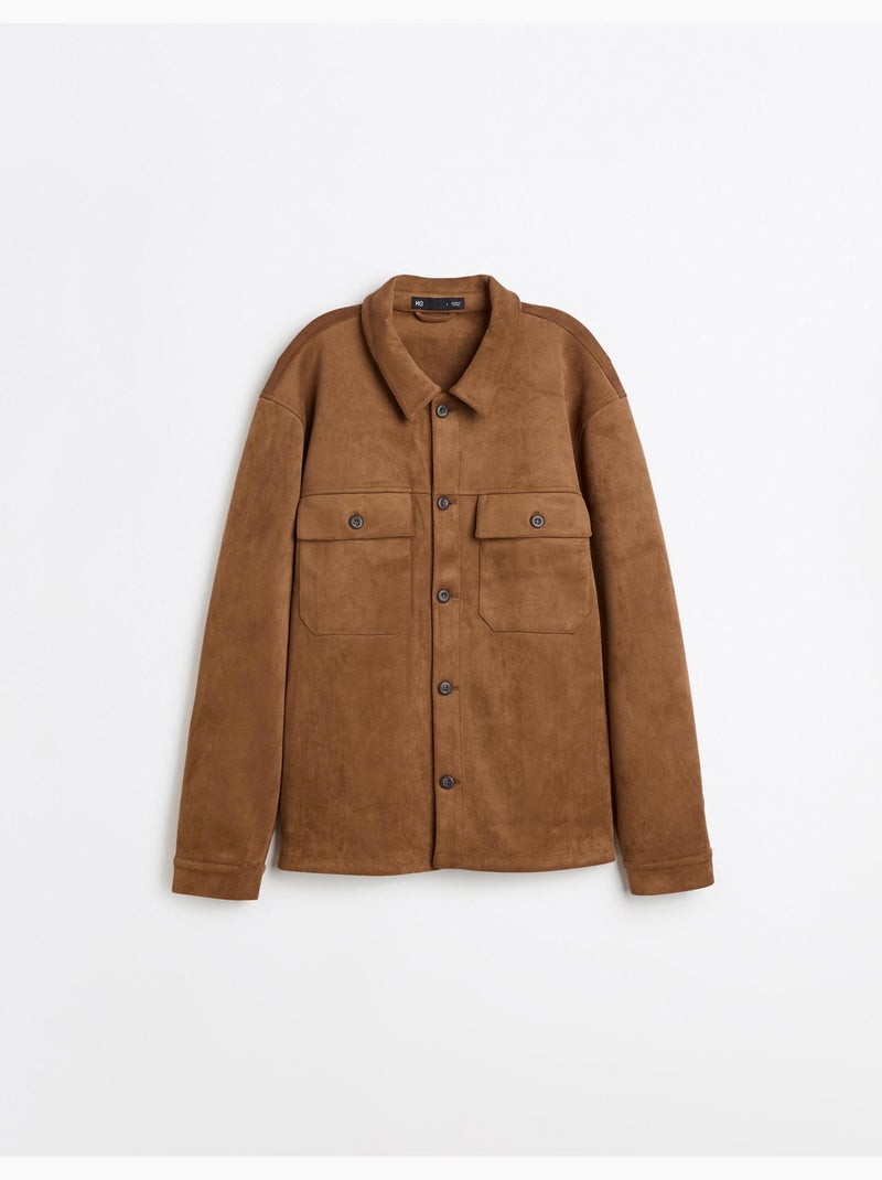 Sovracamicia effetto camoscio, mo fashion Beige - Kiabi